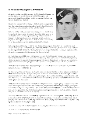 A preview of a PDF biography for McLaughlin, Alexander
